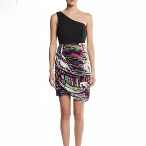 ALICE + OLIVIA Breanna Silk One-Shoulder Dress • Small • Resort/Vacation